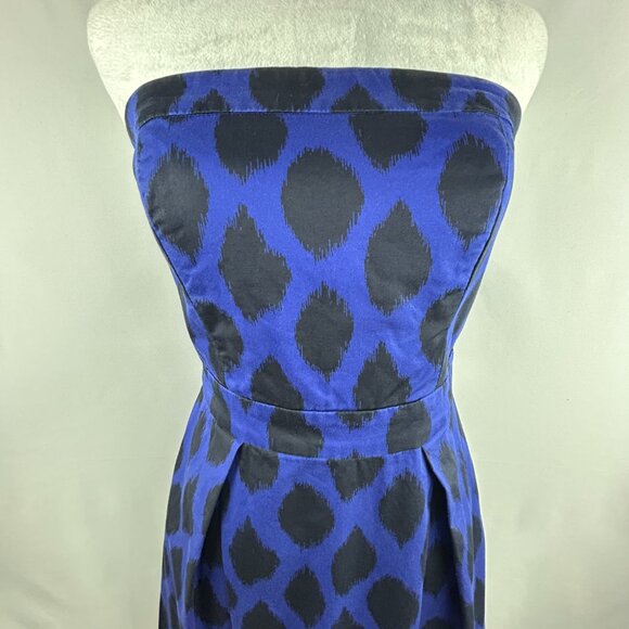 Jacob chic Blue & Black Strapless Mini Dress - Small 6 - Picture 2 of 9